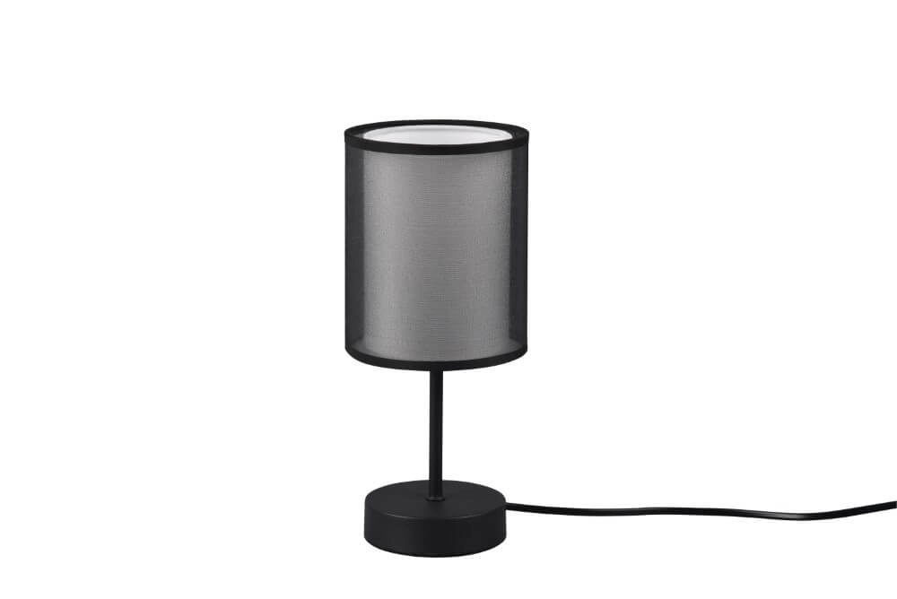 Nachtkastlamp Burton Zwart met wit