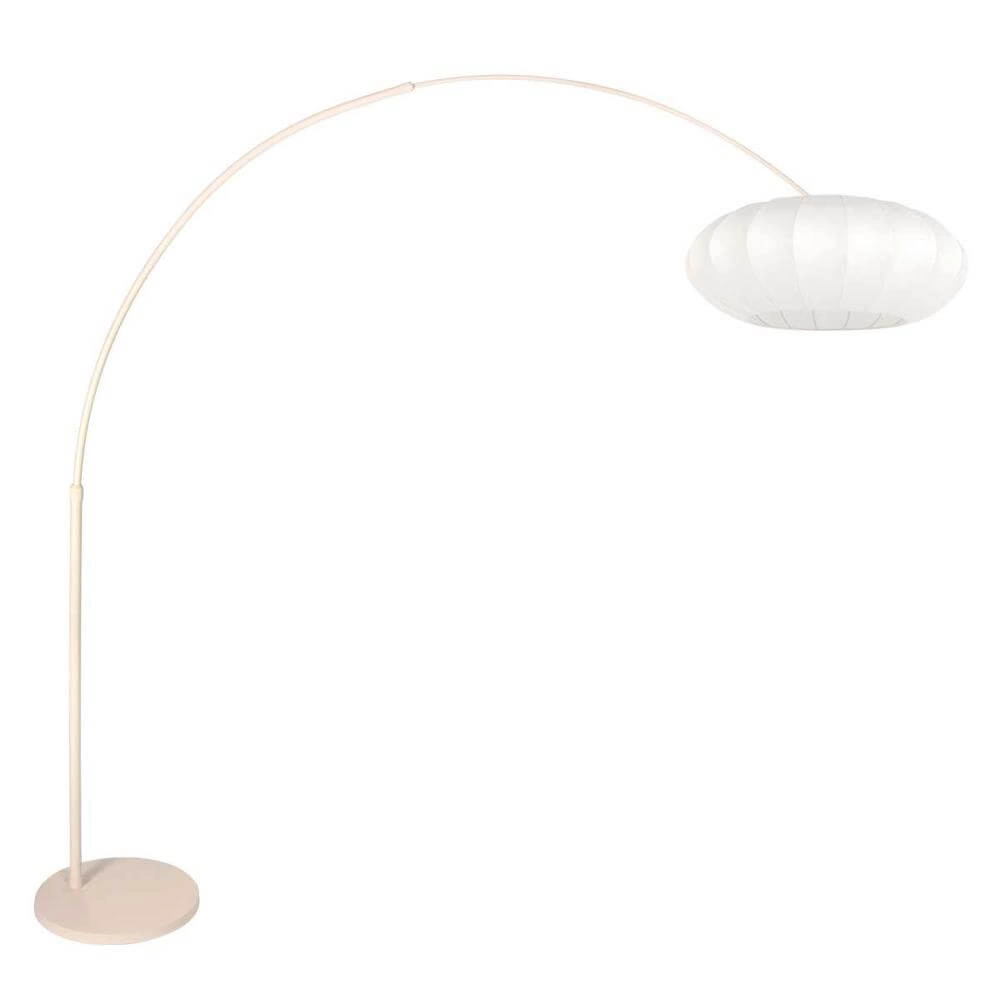 Booglamp Sparkled Light crème met witte kap Ø 60cm