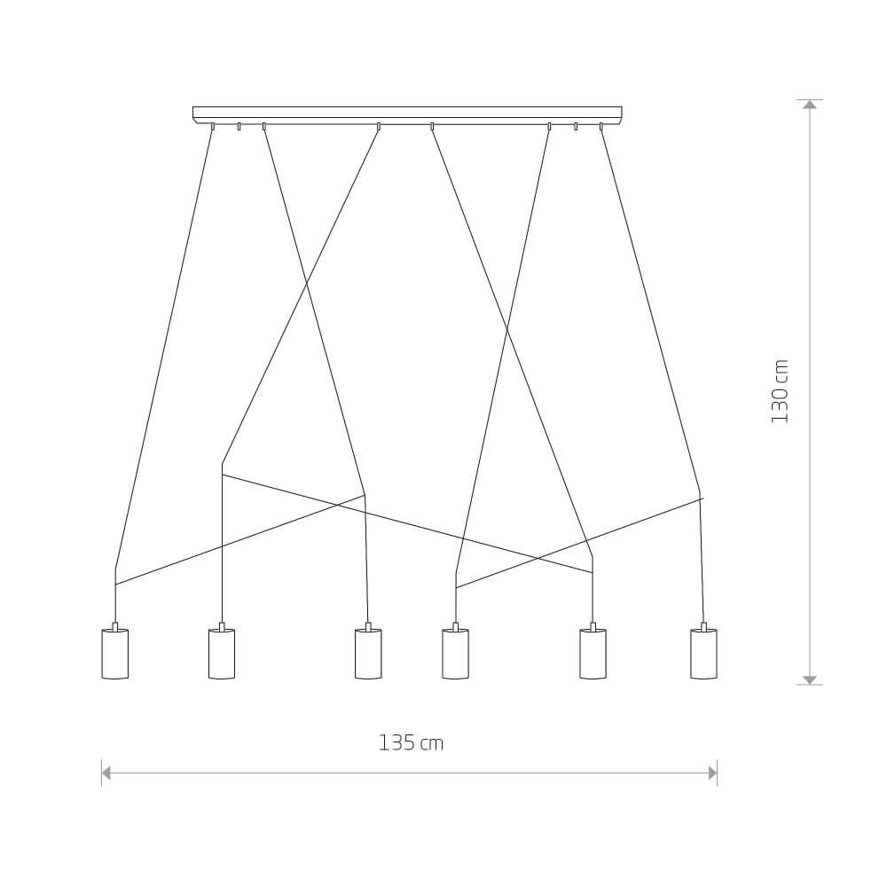 Kantoor hanglamp Imbria 6-lichts Lyora 5903139967594