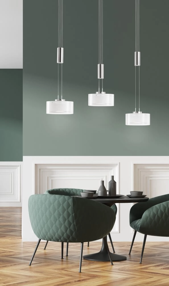 Eetkamer lamp Lavin met 3 kappen Fischer & Honsel 4001133604499