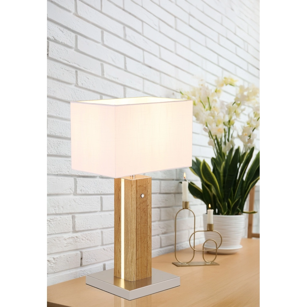 Houten schemerlamp Forest met kap Globo 9007371592333