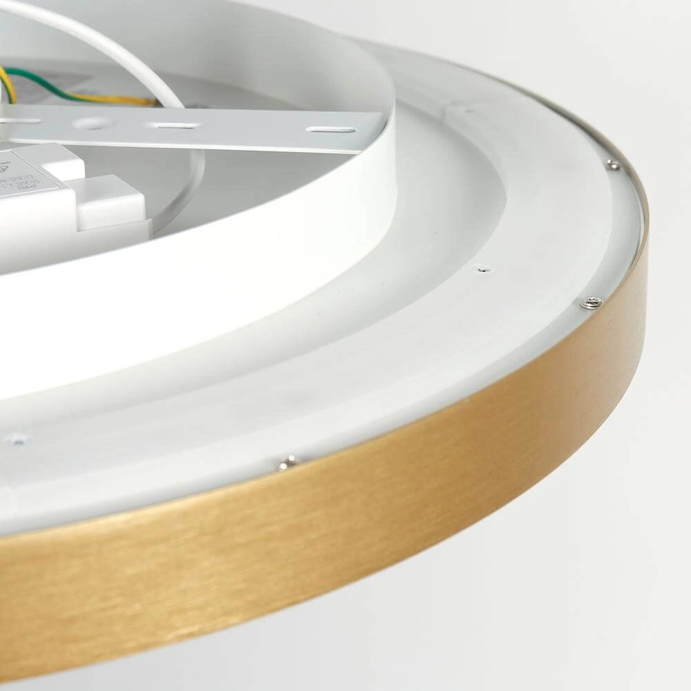 Strakke plafondlamp Flady goud Ø 50cm Steinhauer 8712746171853