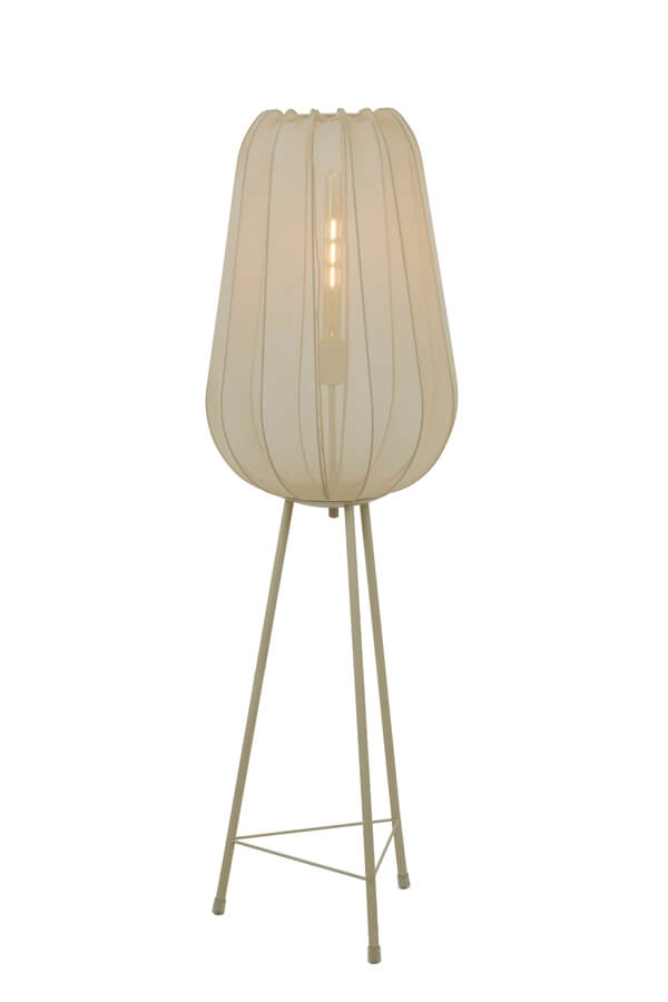 Japandi vloerlamp Plumeria crème Ø 42cm