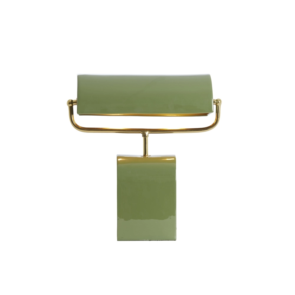 Lichtgroene bureaulamp Cardona met goud - 1x E27 Light & Living 8717807816261
