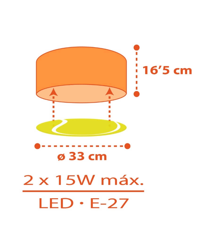 Kinderkamer plafondlamp Tennis Dalber 8420406003191