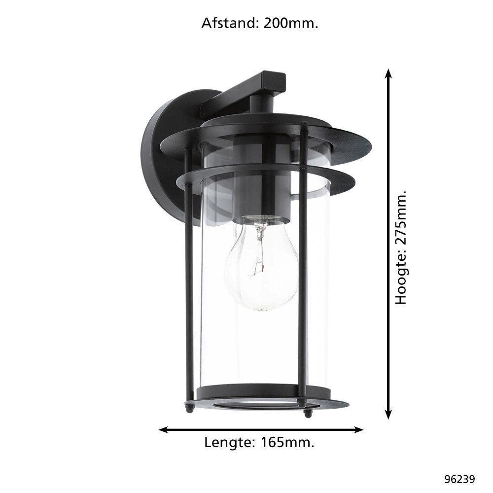 Buitenlamp Valdeo zwart Eglo 9002759962395