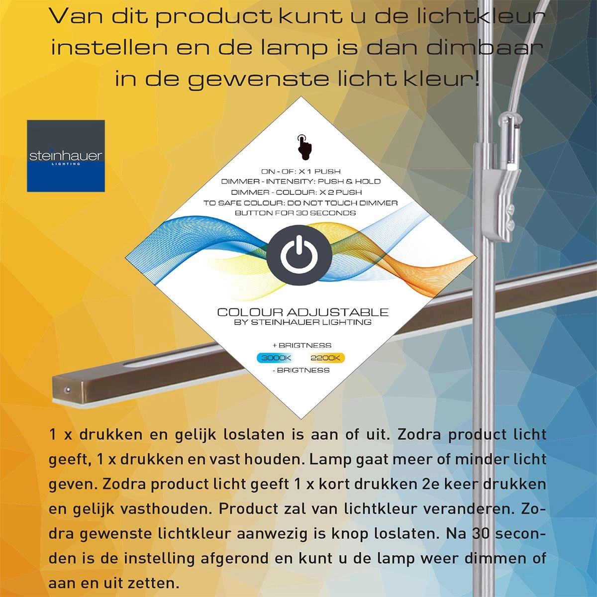 Leeslamp Zenith LED zwart Steinhauer 8712746113396