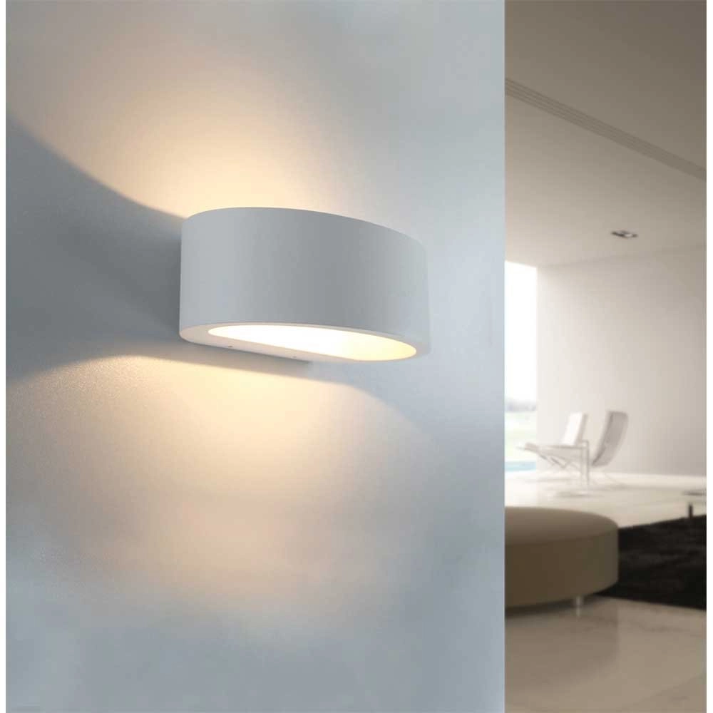 Witte muurspot Sharp 19cm - wit Artdelight 8719831733842