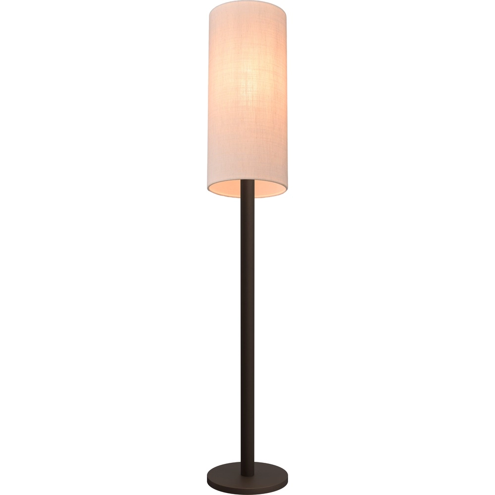 Vloerlamp Lisbourg cacao met off white kap