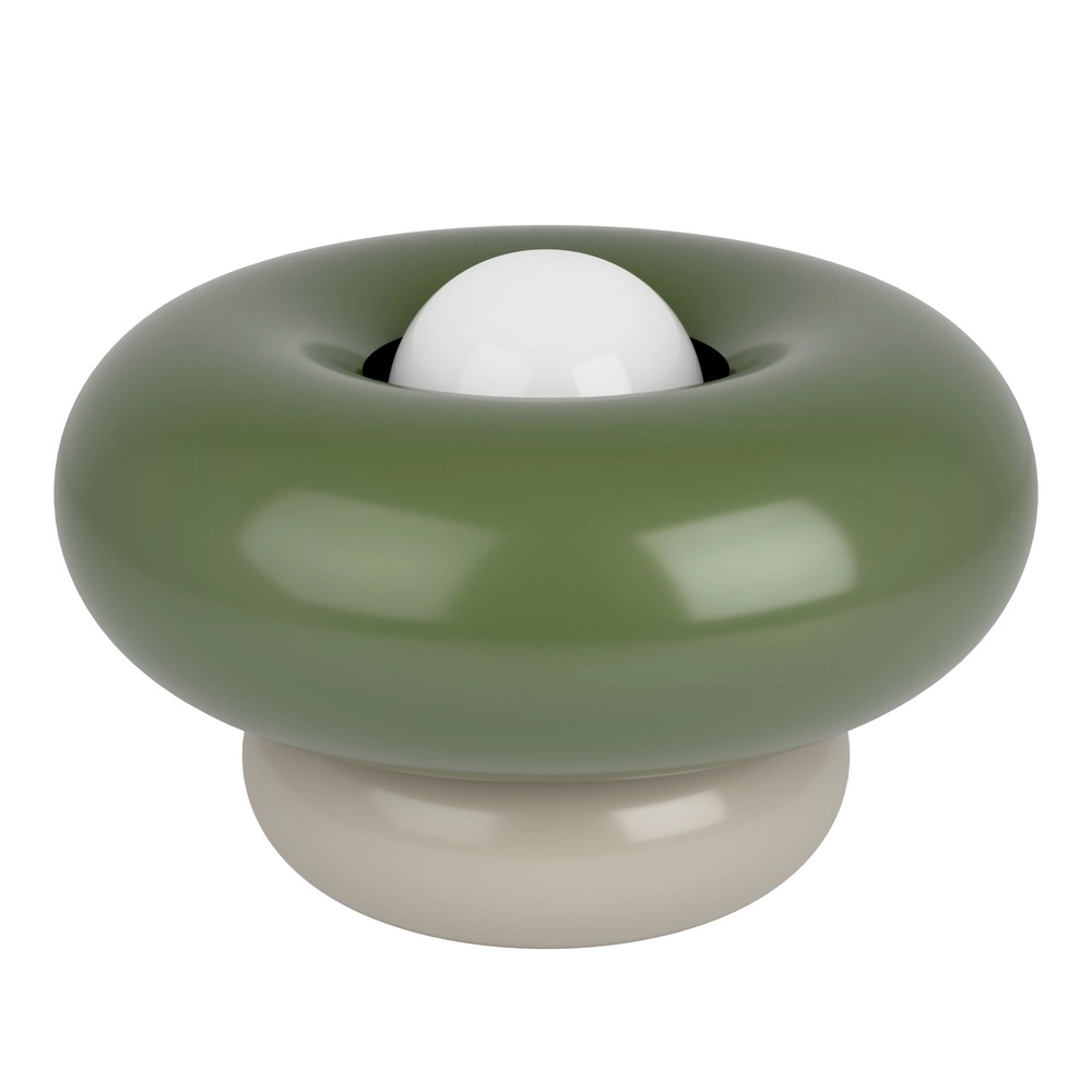 Design tafellamp Torchiarolo zand bruin met groen Eglo 9008606405503