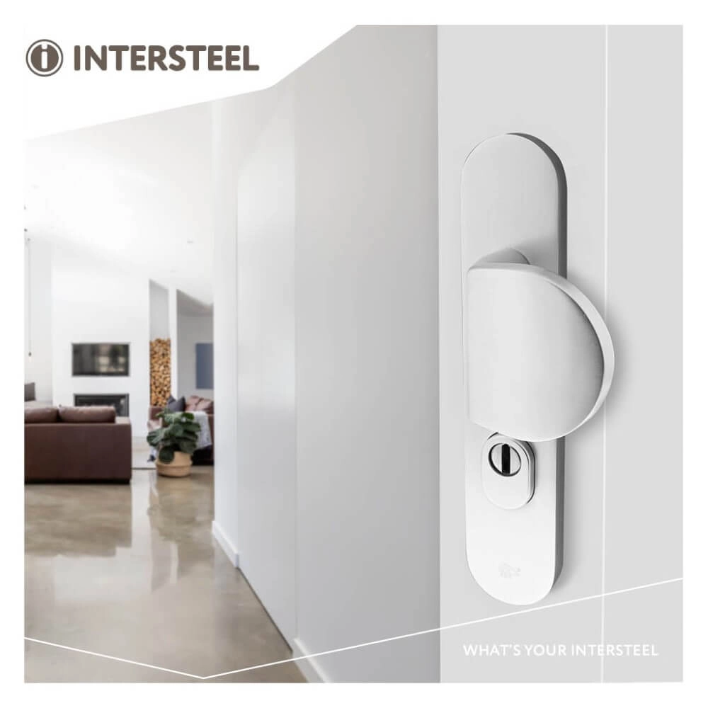 Voordeurbeslag ovaal Vurano kerntrekbeveiliging PC 72mm RVS Intersteel 8714186447758