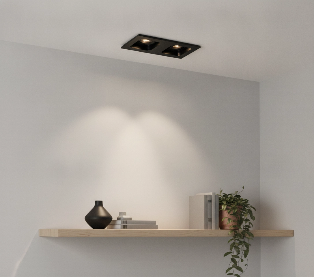 Downlighter Moggio zwart