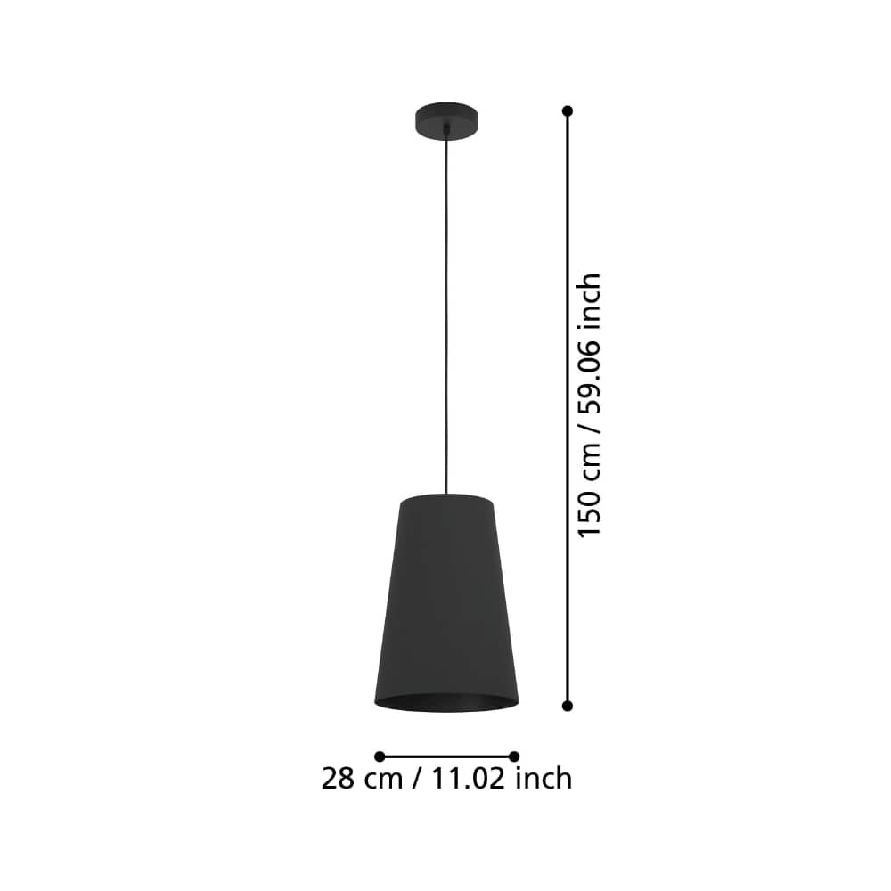 Hanglamp Petrosa met zwarte kap Stars of Light 9008606238118