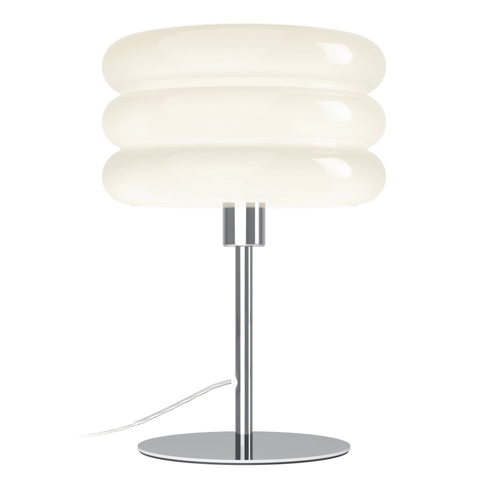 Design tafellamp Tortora chroom met wit Ø 20cm Eglo 9008606405596
