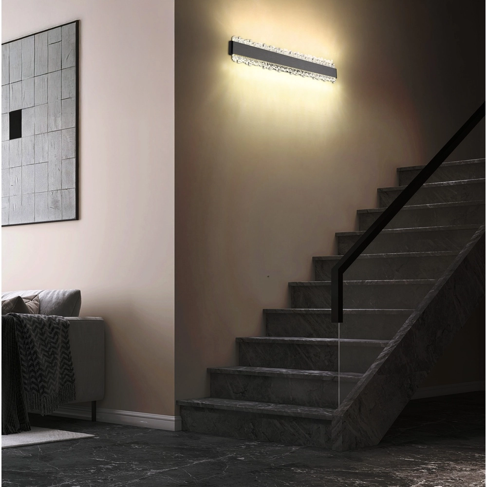 Zwarte wandlamp Stalagmita 48cm Globo 9007371566754
