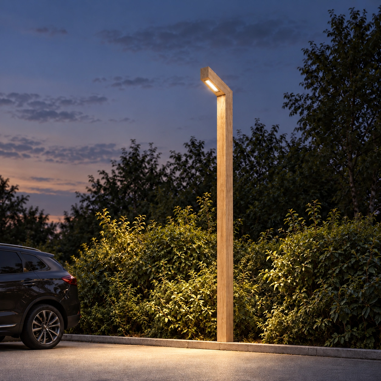 Houten straatlamp Stelle Eiken - 3M - 3000K