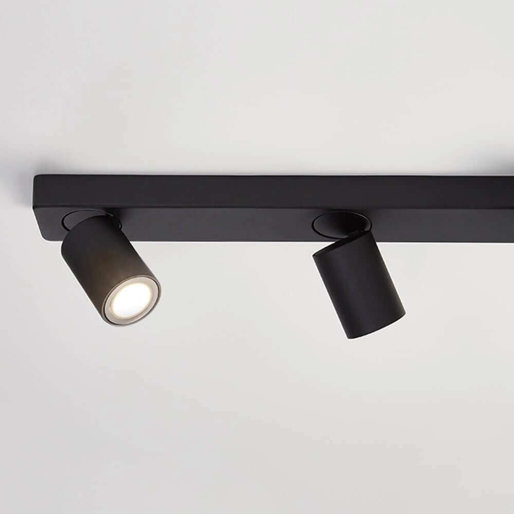 Plafondlamp Moon 3 rechthoekig zwart Lyora