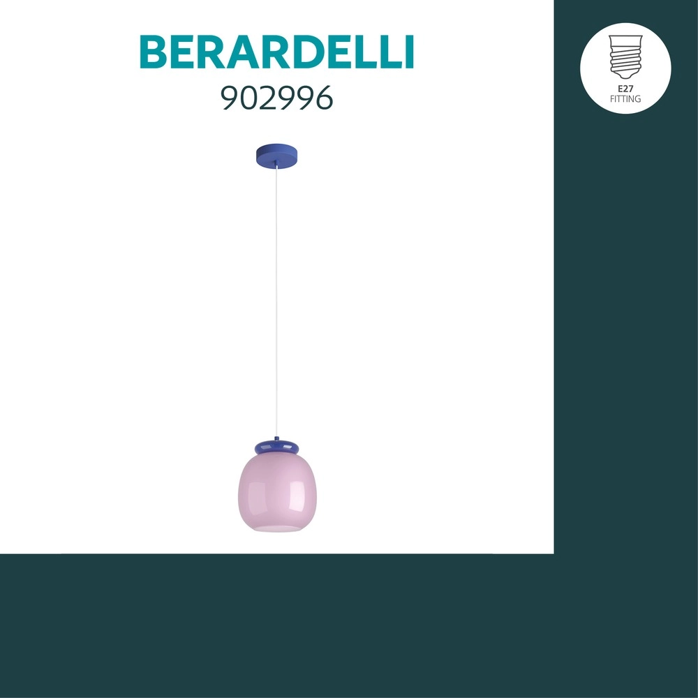 Design hanglamp Berardelli roze met blauw Ø 23cm Eglo 9008606404933