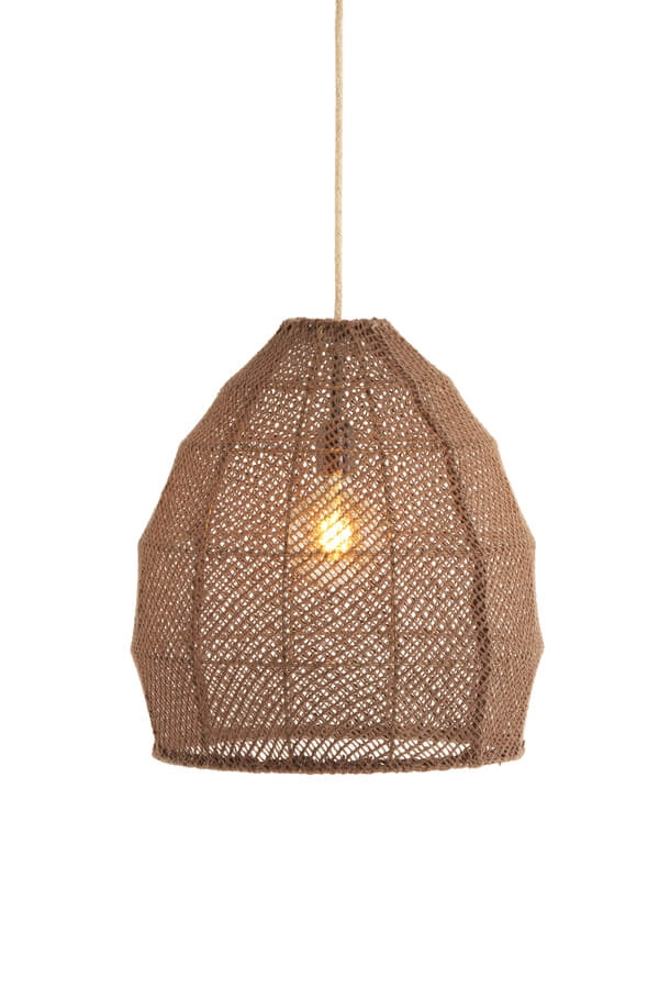 Japandi hanglamp Makassar bruin Ø 42cm