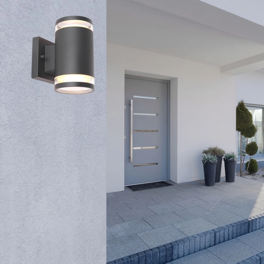 Moderne wandlamp Alcala antraciet Globo 9007371395583