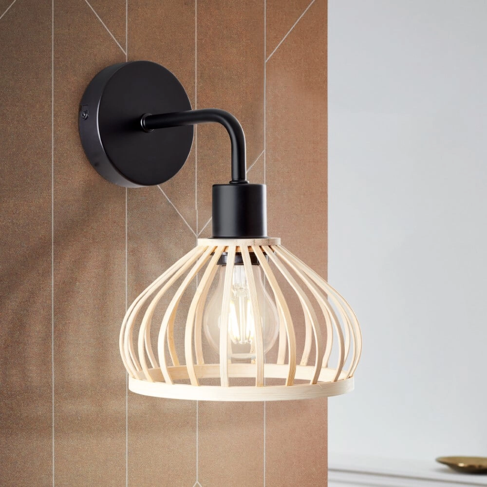 Houten wandlamp Norah Brilliant 4004353409554