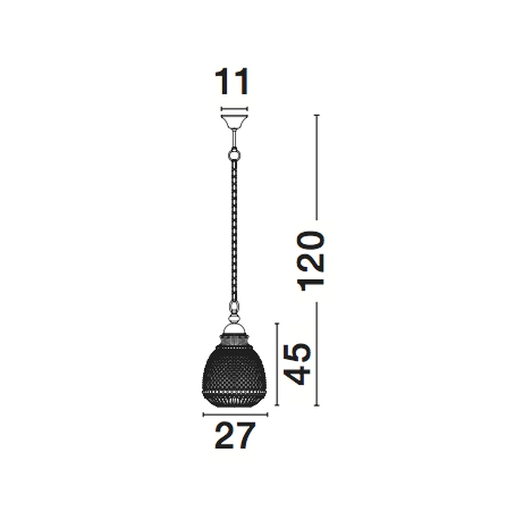 Hanglamp Toulon helder glas Lyora 5212017411716
