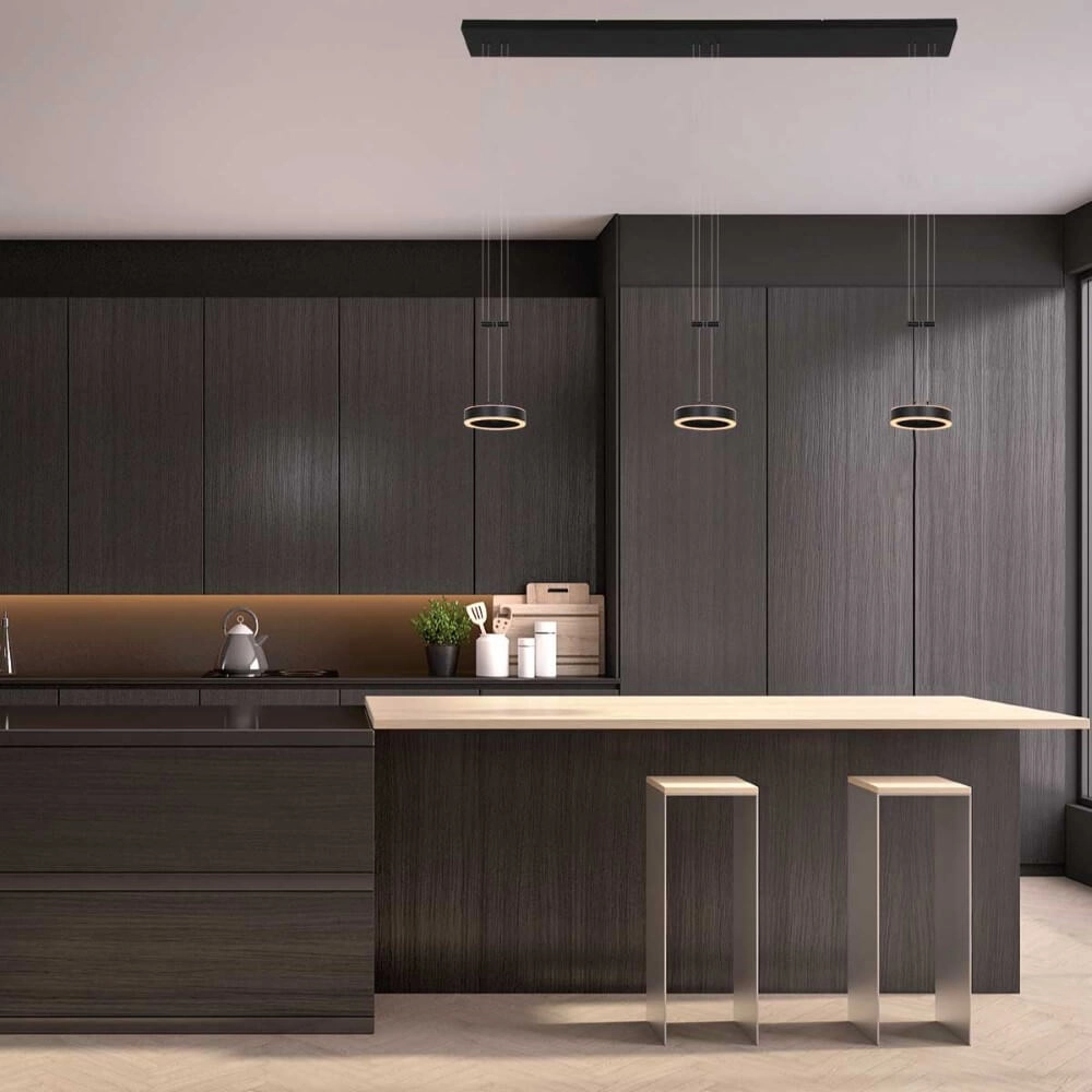 Keuken hanglamp Piola zwart Steinhauer 8712746167337