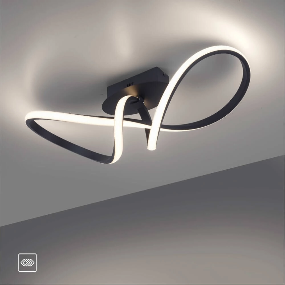 Design plafondlamp Maria zwart Just Light 4043689975777