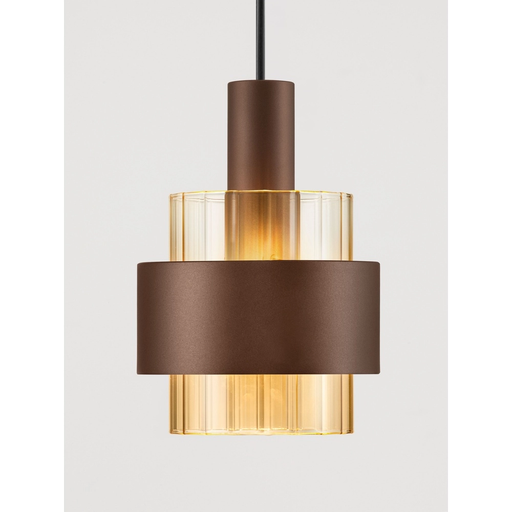 Moderne hanglamp Serena koffie bruin Ø 18,5cm Lyora 5212063501133