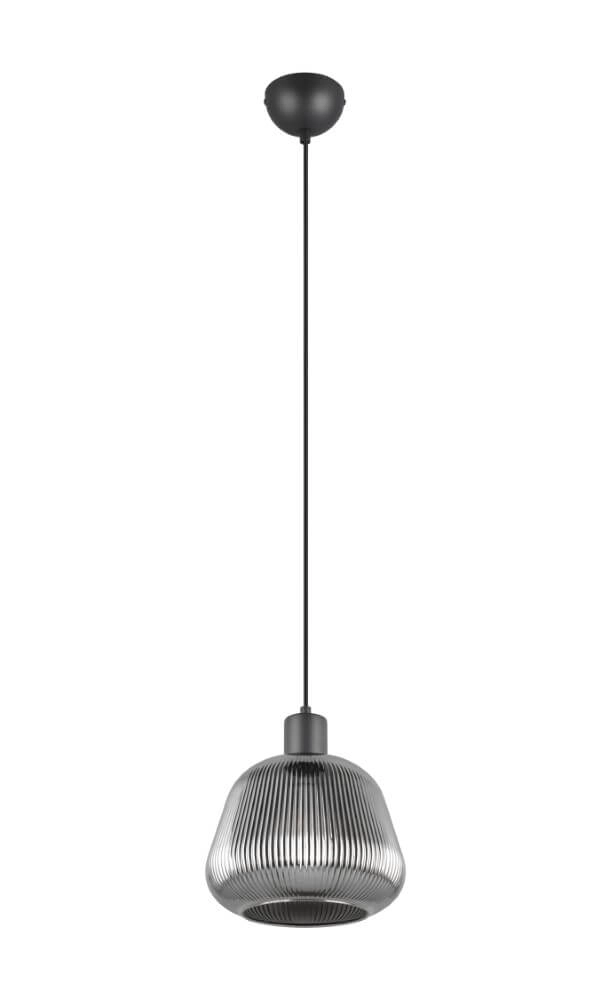 Hanglamp Tarifa met geribbeld glas Trio 4017807615791