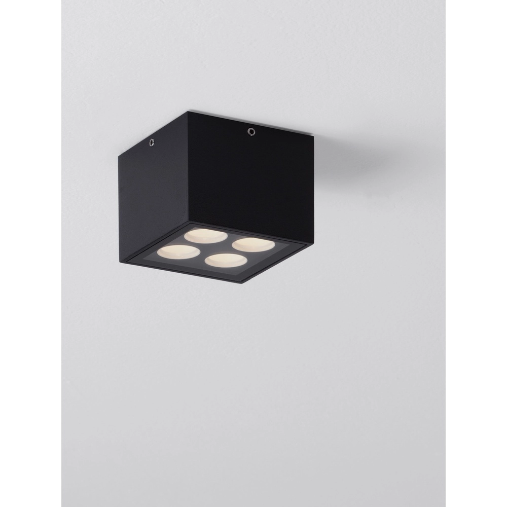 Plafondlamp Jax vierkant 8cm antraciet Lyora 5212017470591