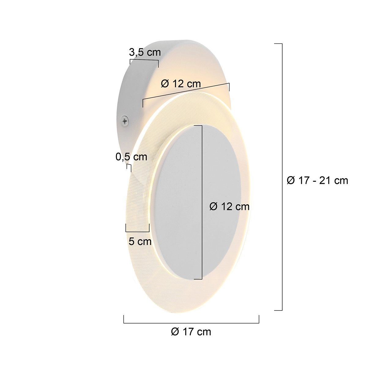 Verstelbare plafondlamp Lido 17cm wit Steinhauer 8712746131338