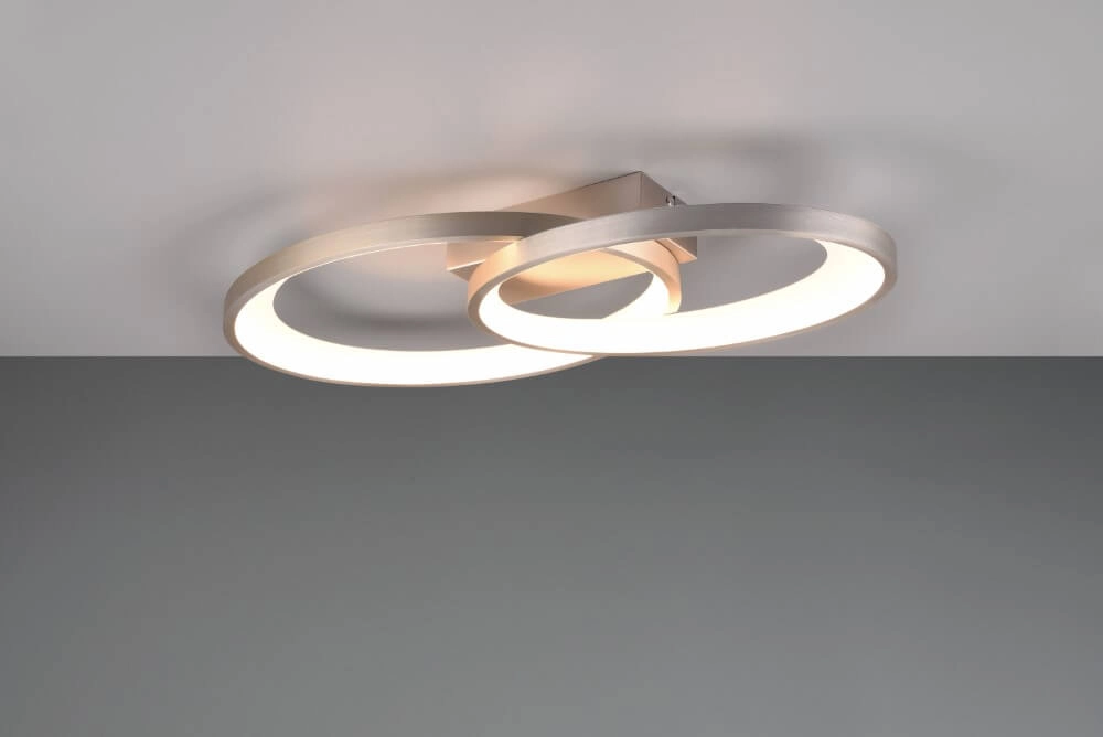 Plafondlamp Malaga nikkel Trio 4017807576948
