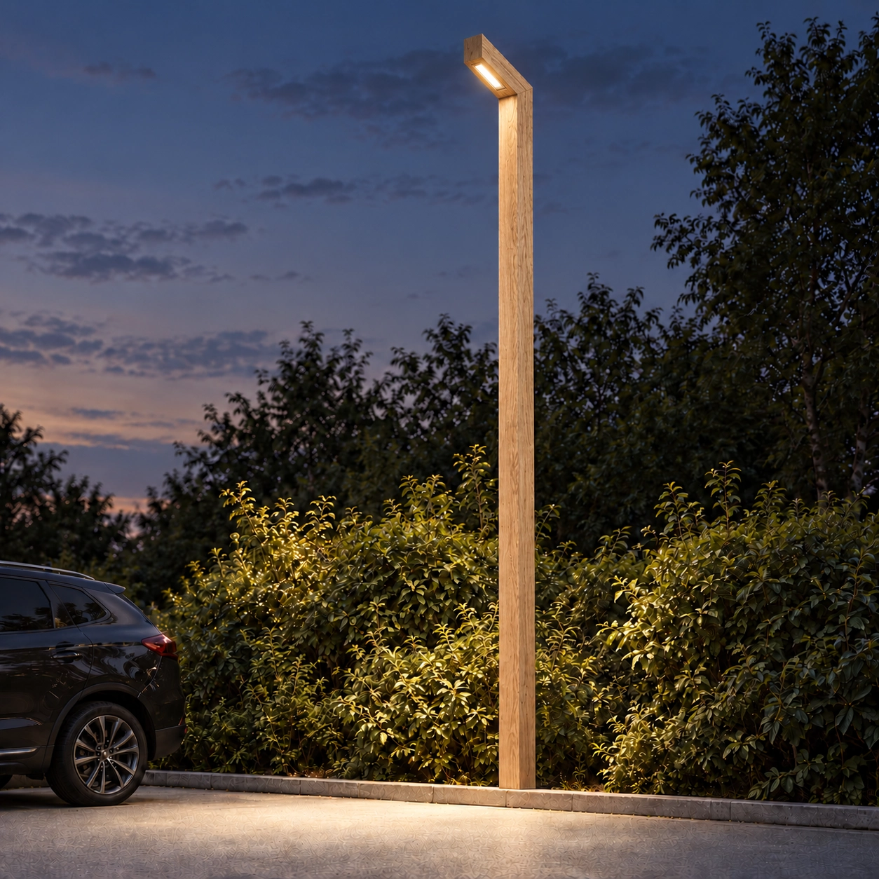 Houten straatlamp Stelle Eiken - 4M - PH08 - 3000K