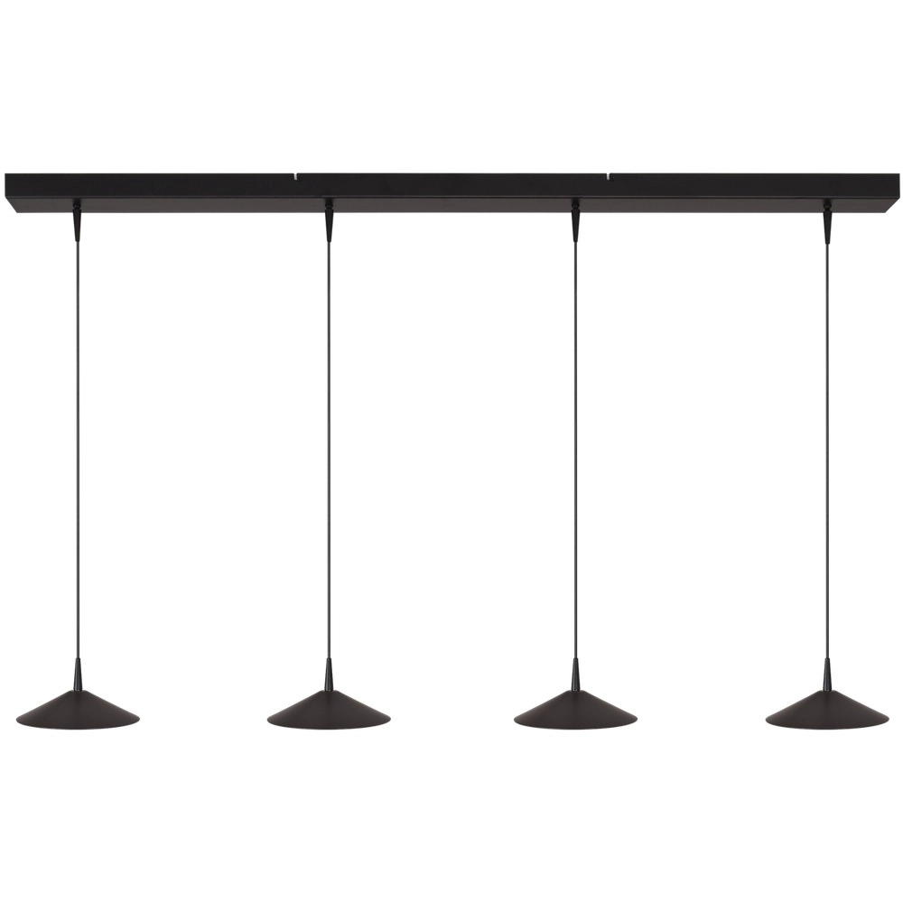 4-lichts hanglamp Ceppo zwart Ø 18cm