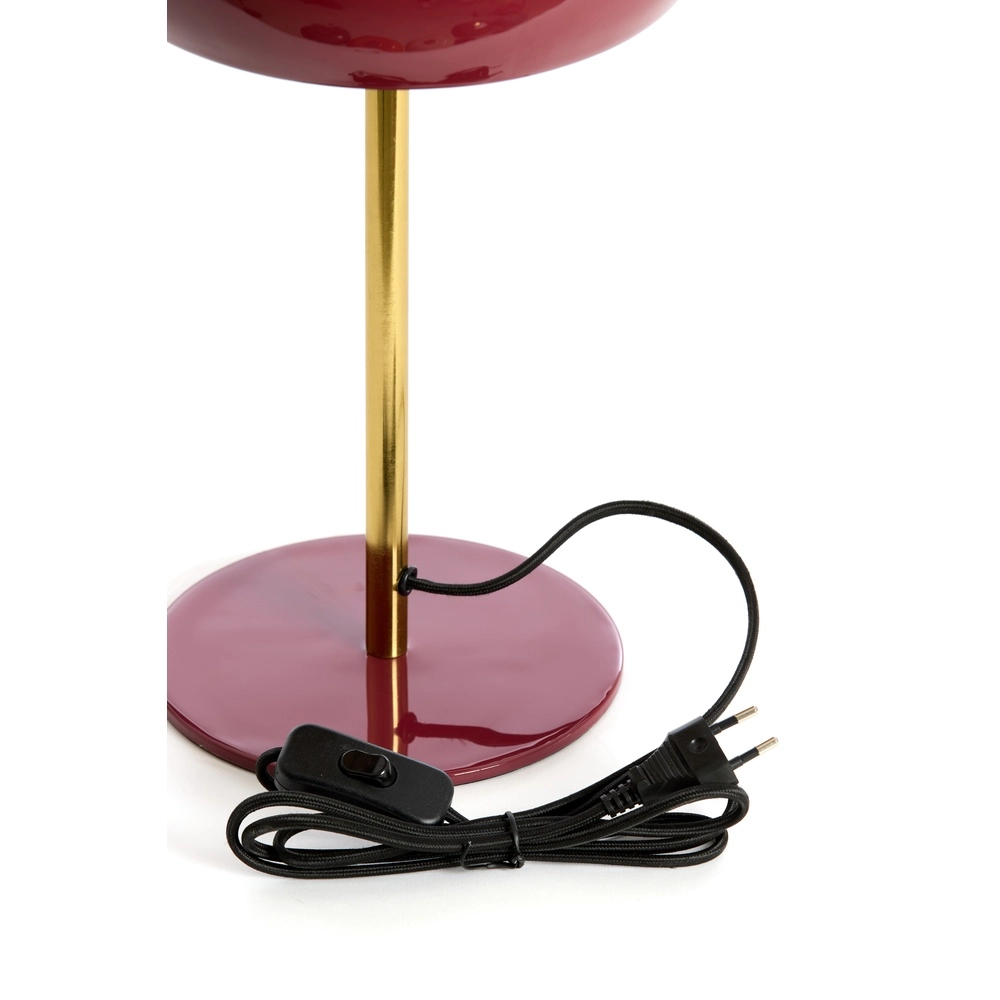 Tafellamp Surin Ø 23cm - glans bordeaux met goud Light & Living 8717807743444