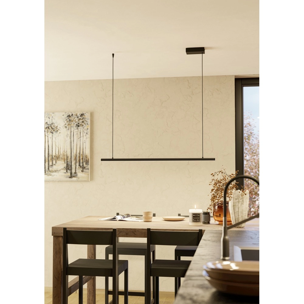 Smart hanglamp Flatron-Z zwart 100,5cm Eglo 9008606390571