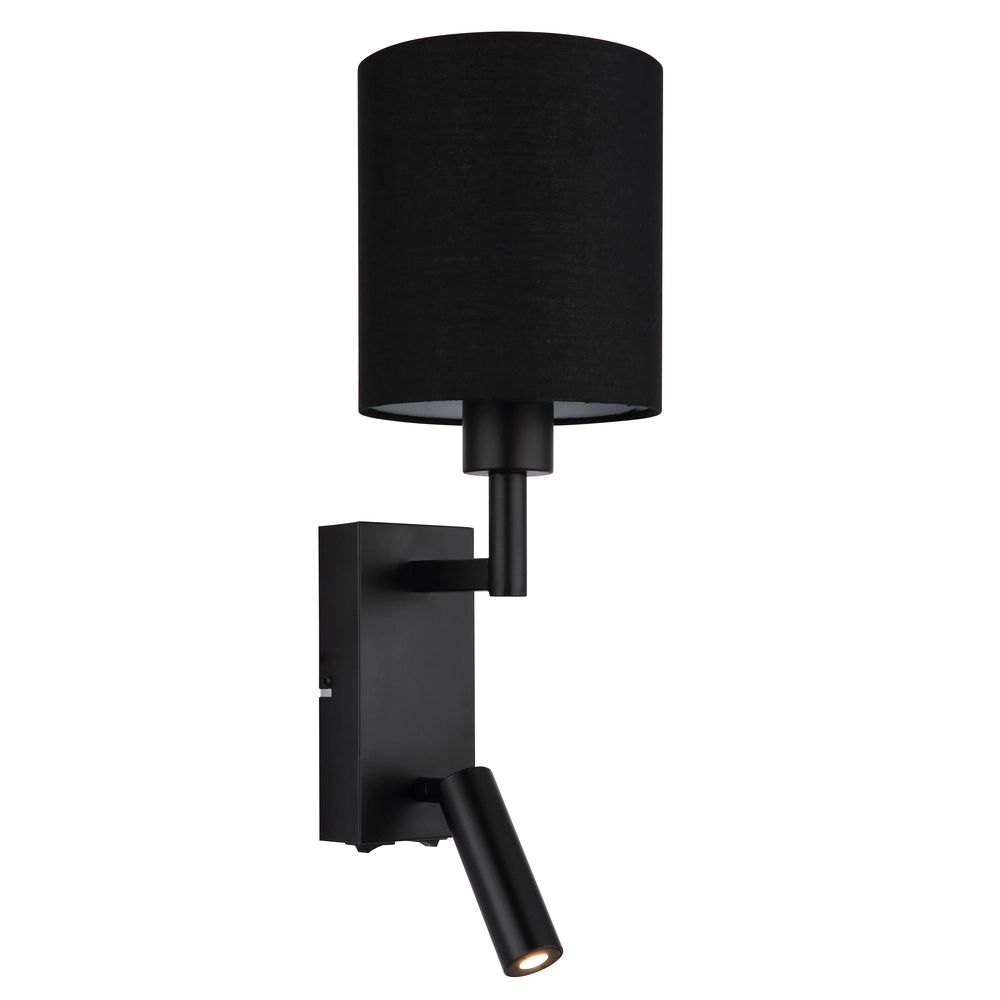 Bedlampje Zamora zwart met zwarte kap Globo 9007371575893