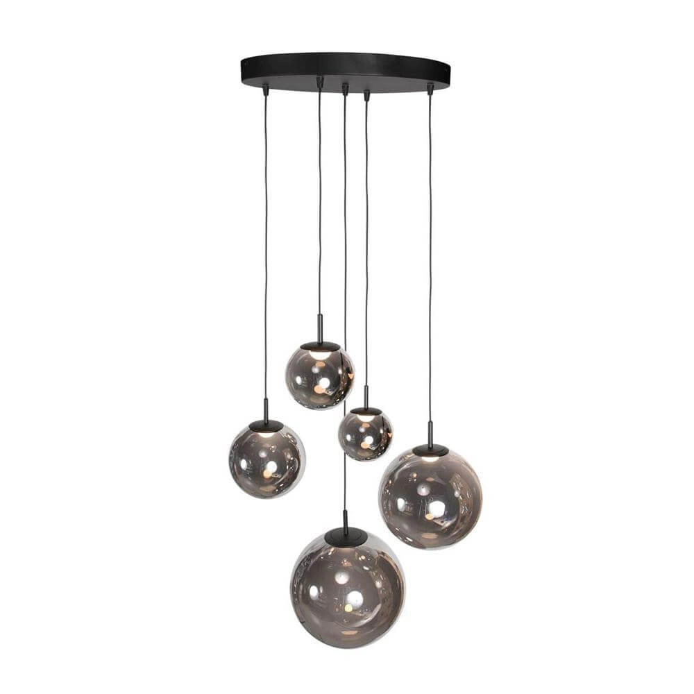 Vide hanglamp Bollique zwart 5-lichts Steinhauer 8712746177947