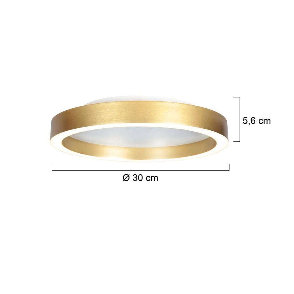 Design plafondlamp Ringlux goud Ø 30cm Steinhauer 8712746180909