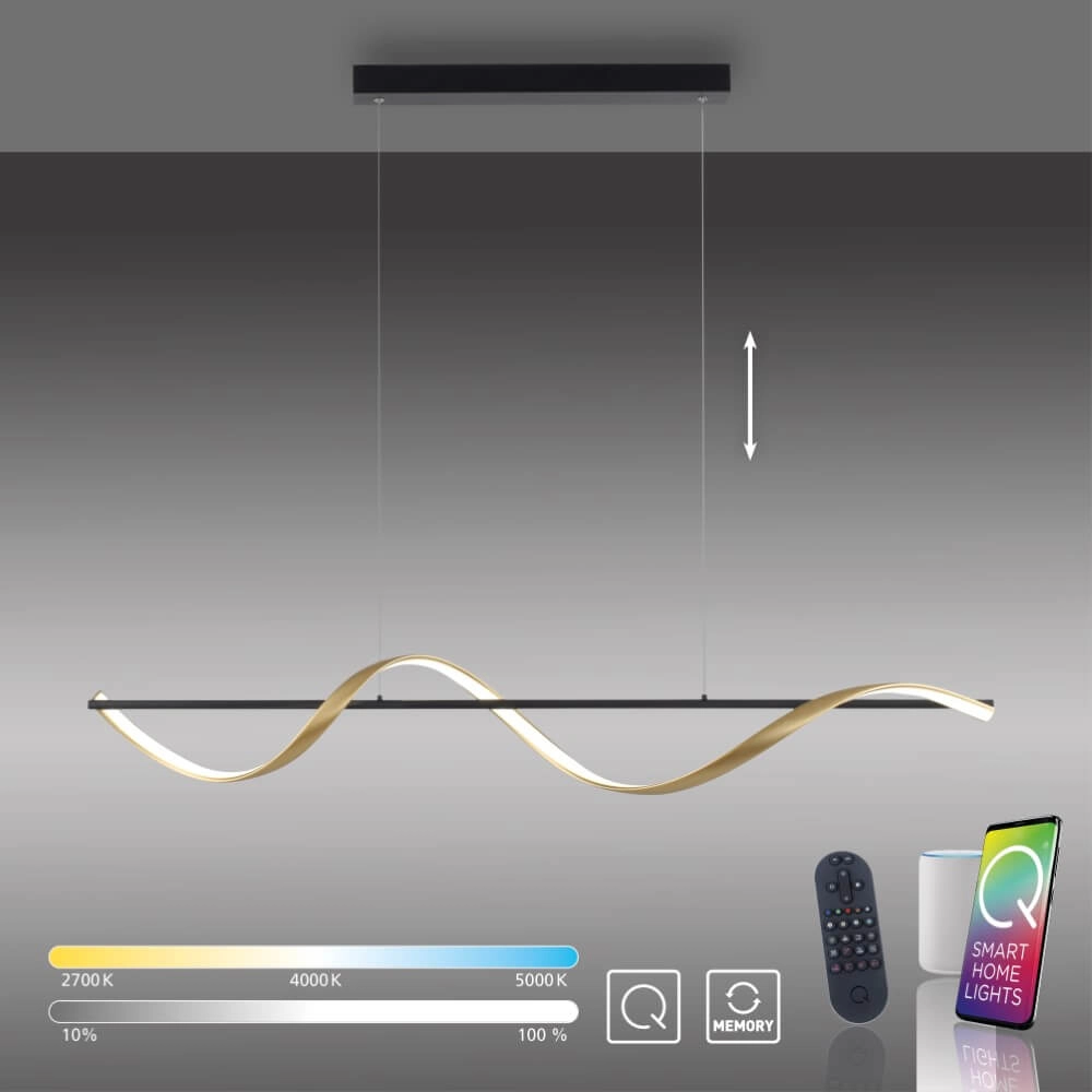 Golvende hanglamp Q-Swing antraciet Paul Neuhaus 4012248373767