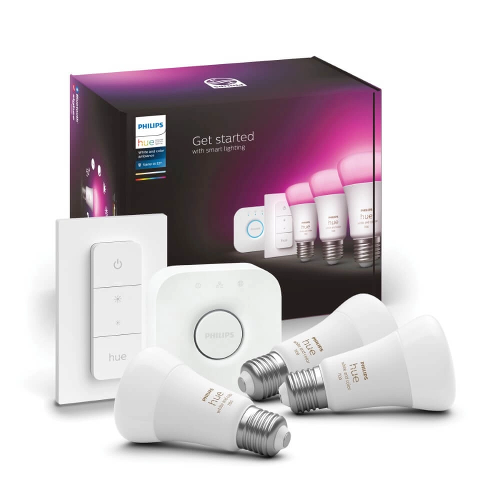 Hue Starterpack - E27 - 11W - White and Color set van 3 Philips 8719514291355