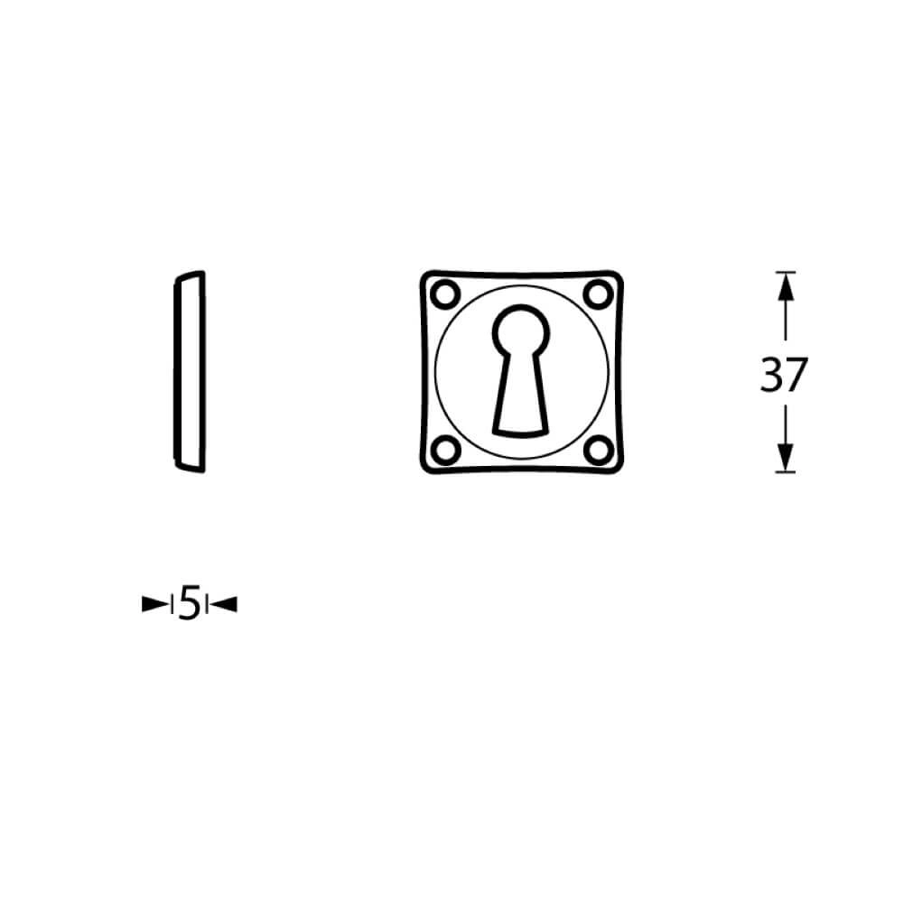 Sleutelrozet Basic nikkel Intersteel 8714186420317