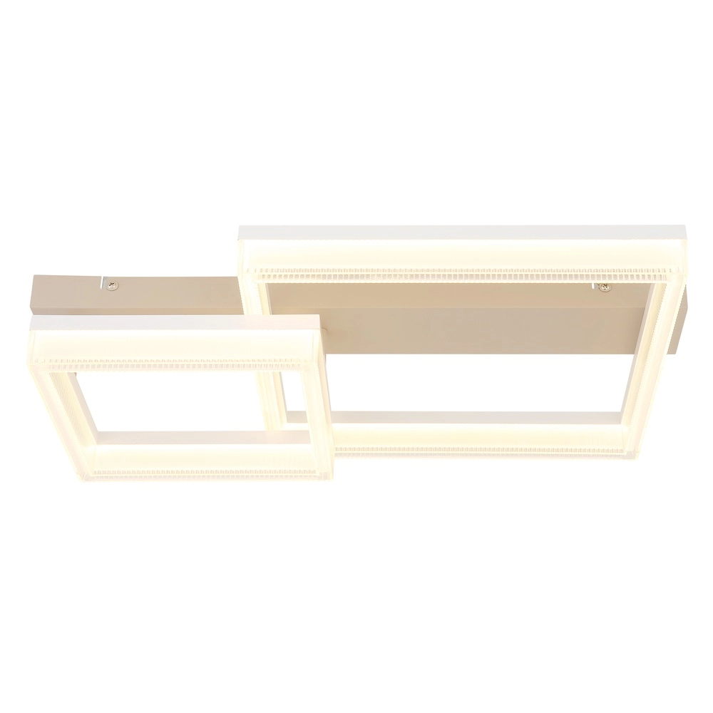 Moderne plafondlamp Zara zand bruin vierkant 53cm Globo 9007371579075