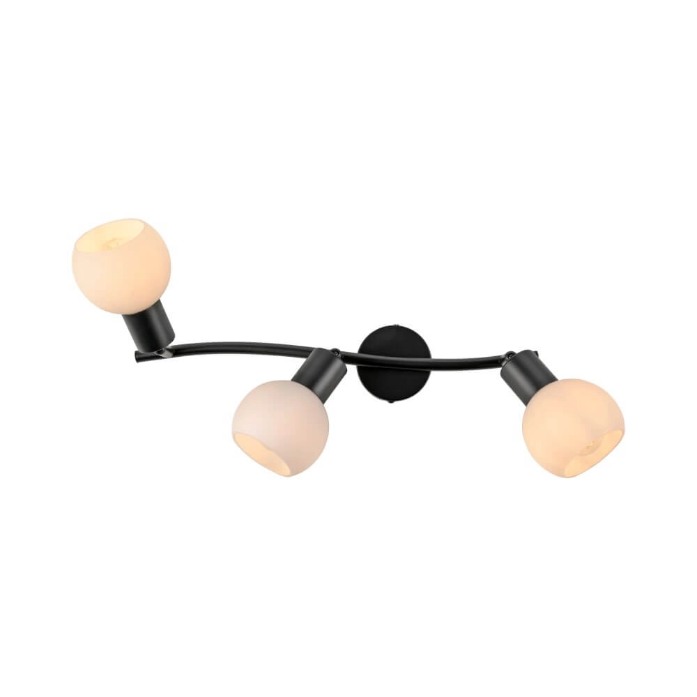 Zwarte plafondlamp Loki 3-lichts Just Light 4043689000776