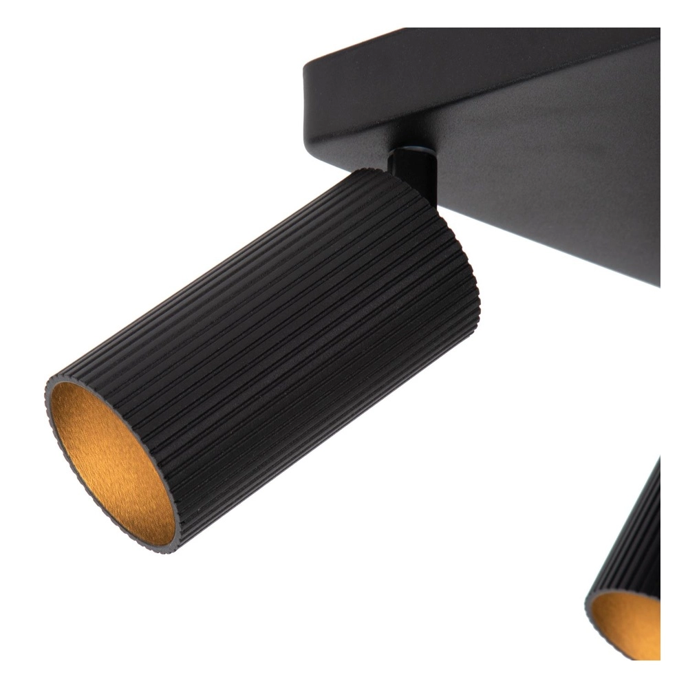 Opbouw plafondspot Clubs 4-lichts zwart Lucide 5411212093523