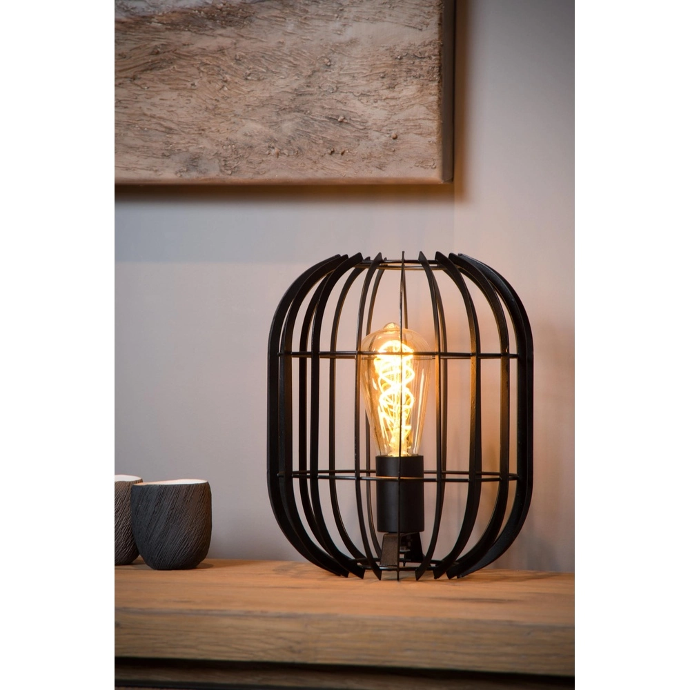 Tafellamp Reda Ø 22cm zwart Lucide 5411212782502