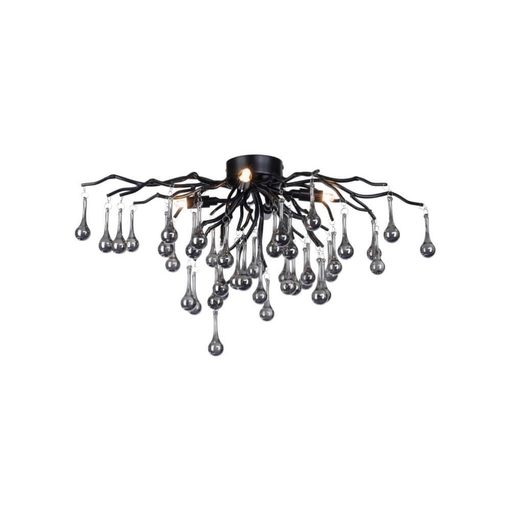 Kroonluchter Icicle zwart 60cm Paul Neuhaus 4012248377574