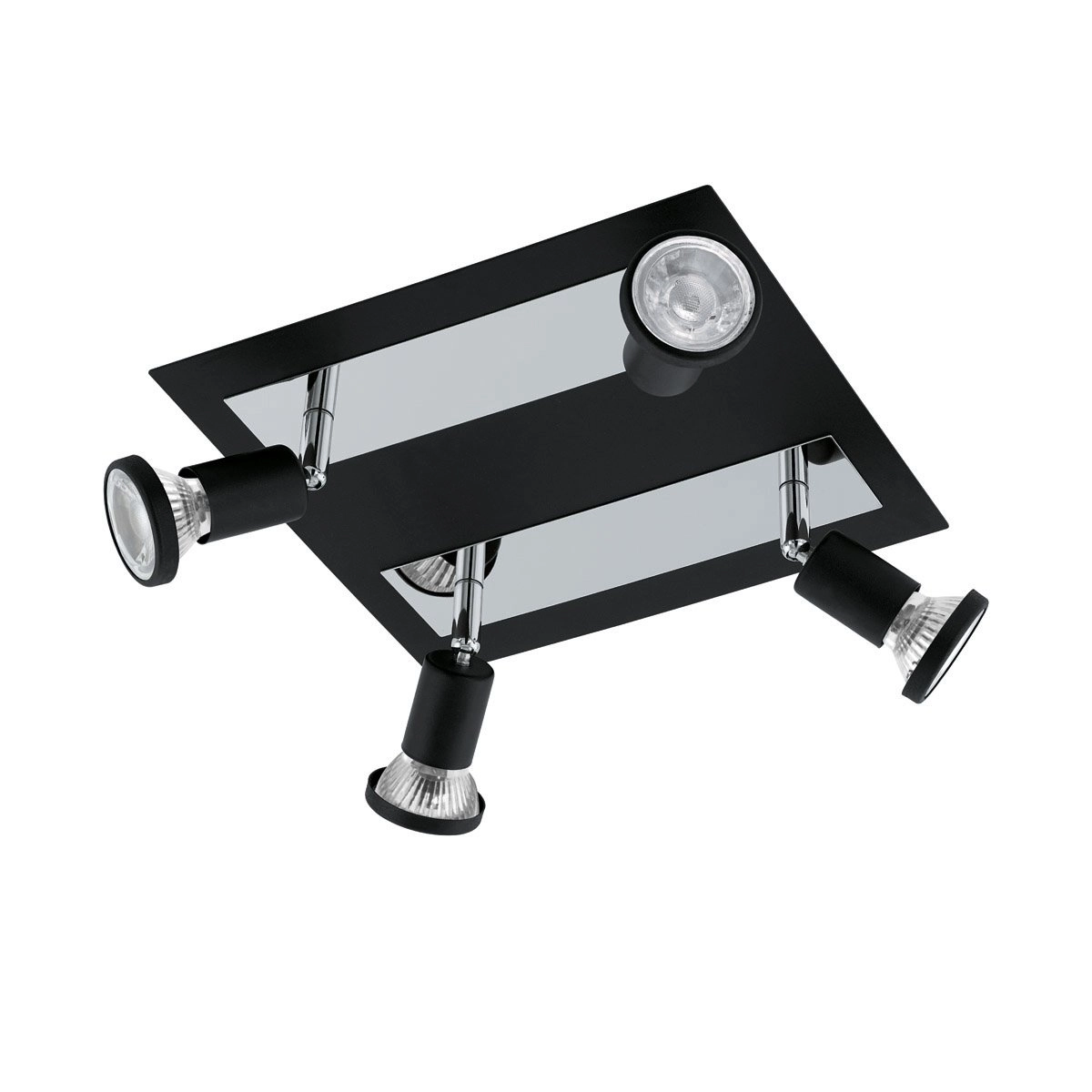 Led plafondspot Sarria 4-lichts zwart