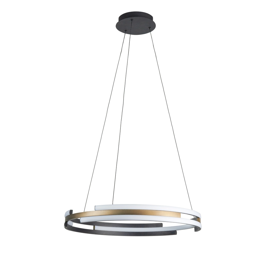 Hanglamp Orion zwart met koper brons Ø 60cm